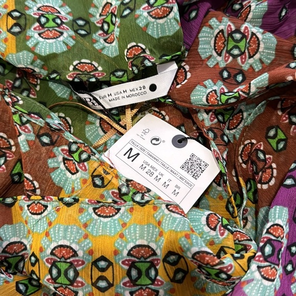 Zara Multicolor Patterned Blouse - Picture 8 of 10